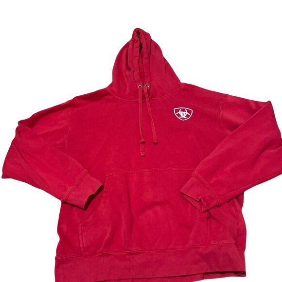 Ariat Mens 93 Liberty Hoodie Sweatshirt Size Large Red - Picture 1 of 7